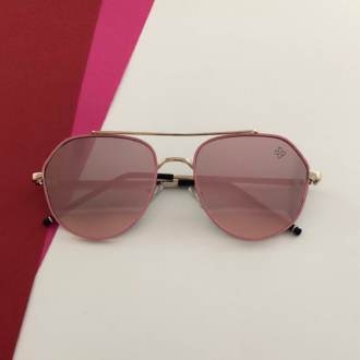 Óculos de Sol Rosa Espelhado