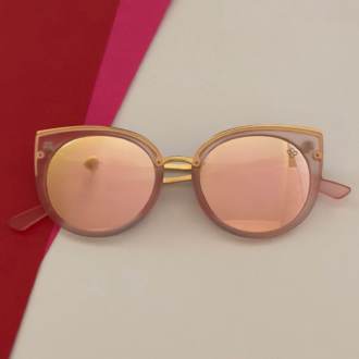 Óculos de Sol Rosa Espelhado
