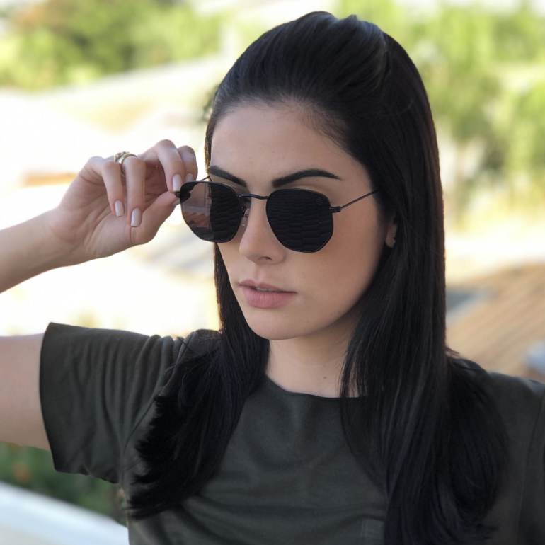 oculos de sol hexagonal preto elisa new 1