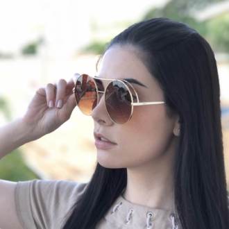 saline.com.br oculos de sol louise marrom com dourado 1