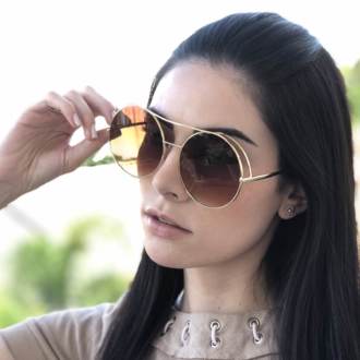 saline.com.br oculos de sol louise marrom com dourado 6