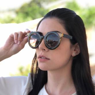 saline.com.br oculos de sol milena marrom com amarelo 3