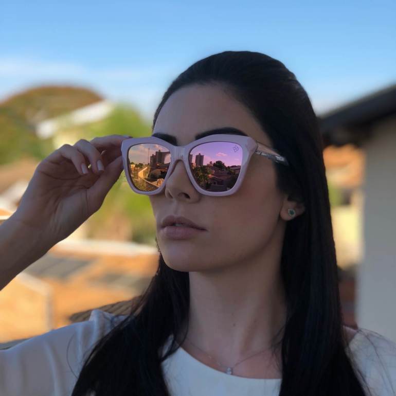 Óculos de Sol Dora Nude Espelhado