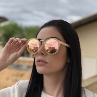 Óculos de Sol Penelope Rosa Espelhado
