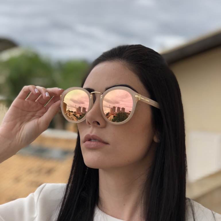 Óculos de Sol Penelope Rosa Espelhado