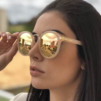 Óculos de Sol Penelope Rosa Espelhado