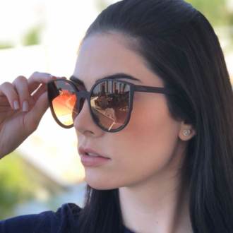 Óculos de Sol Liz Marrom Fosco