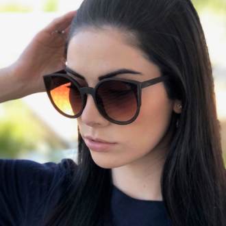 Óculos de Sol Liz Marrom Fosco