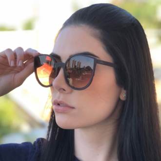 Óculos de Sol Liz Marrom Fosco