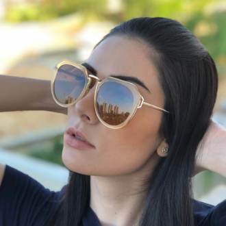 Óculos de Sol Alexia Marrom Transparente