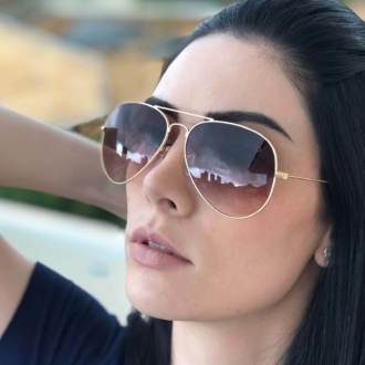 saline.com.br oculos de sol lea dourado com marrom 5