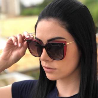Óculos de Sol Valeria Vermelho