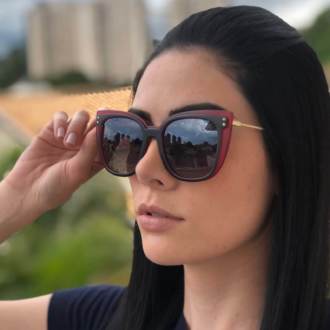 Óculos de Sol Valeria Vermelho