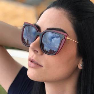 Óculos de Sol Valeria Vermelho