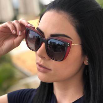 Óculos de Sol Valeria Vermelho