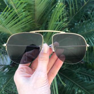 saline.com.br oculos de sol brenda dourado com a lente preta 2