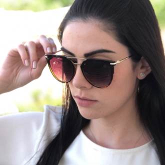 saline.com.br oculos de sol lu preto com oncinha 7