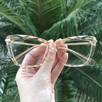 saline.com.br armacao de grau analice dourado transparente