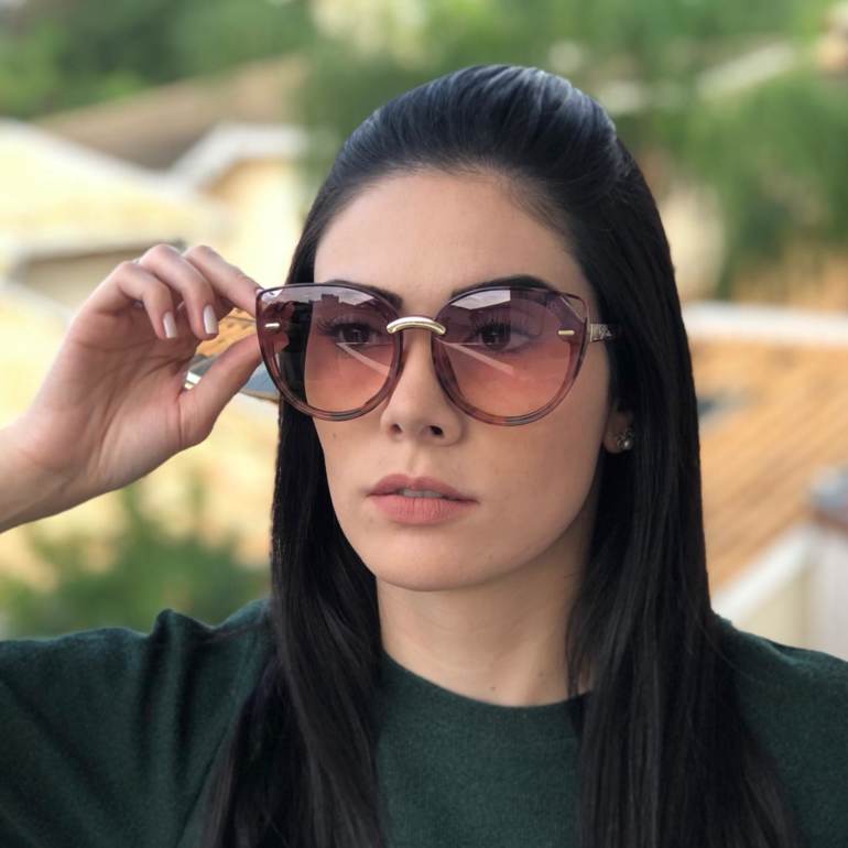 saline.com.br oculos de sol ema rosa com oncinha