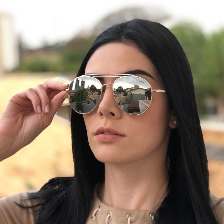 saline.com.br oculos de sol pietra dourado com lente espelhada 5