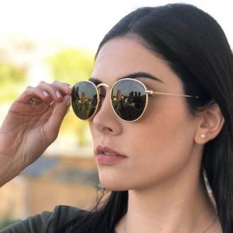 saline.com.br oculos de sol elisa 2 0 dourado com lente preta 2