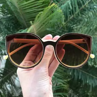saline.com.br oculos de sol liz marrom com bege