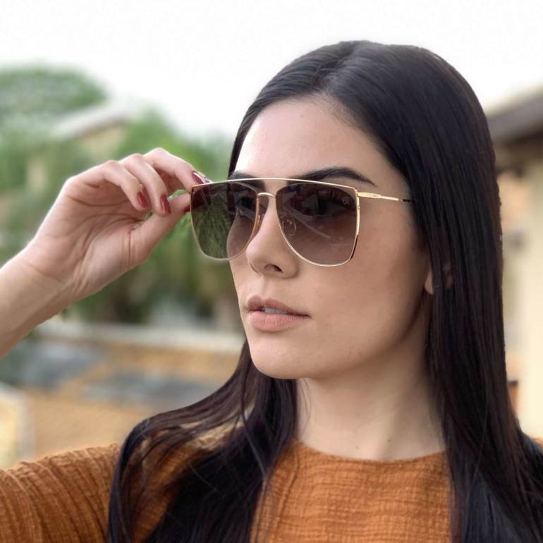 saline.com.br oculos de sol carina dourado com lente verde