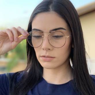 saline.com.br armacao de grau vivi preta com dourada 3