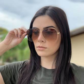 saline.com.br oculos de sol aviador marrom com dourado 2