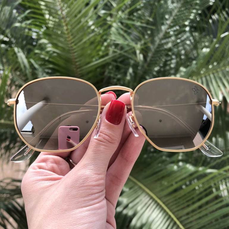 saline.com.br oculos de sol hexagonal espelhado