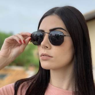 saline.com.br oculos de sol hexagonal preto 5