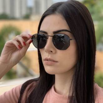 saline.com.br oculos de sol hexagonal preto 6