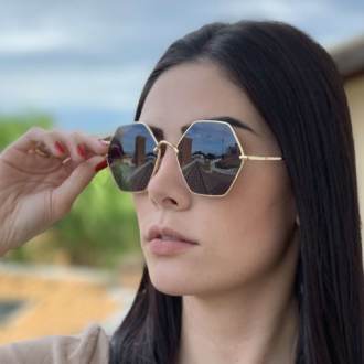 saline.com.br oculos de sol liza preto com dourado