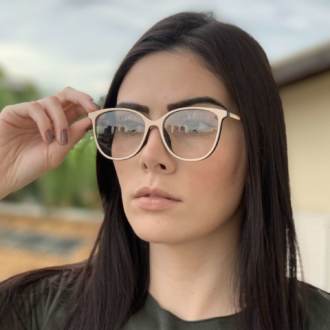 saline.com.br armacao de grau retangular dina bege 1