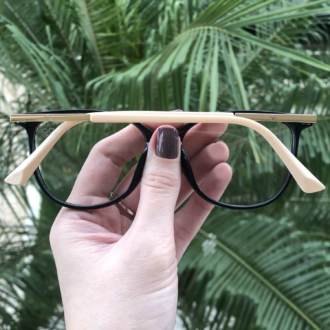 saline.com.br armacao de grau retangular dina bege 4