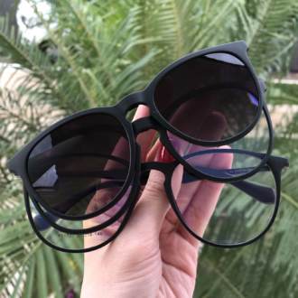 saline.com.br oculos de sol 2 em 1 preto fosco