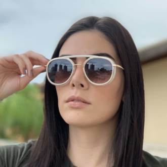 saline.com.br oculos de sol aviador buzios branco com dourado 2