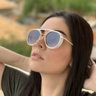 saline.com.br oculos de sol aviador buzios branco com dourado 3