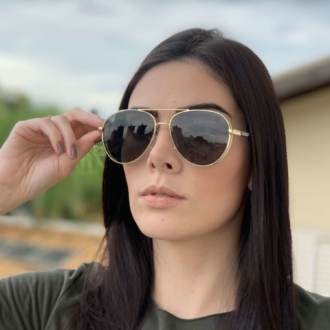 saline.com.br oculos de sol aviador california preto com dourado 3