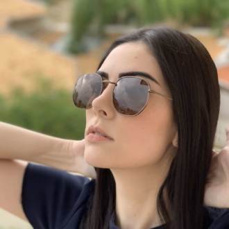 saline.com.br oculos de sol hexagonal polarizado marrom 3