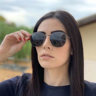 saline.com.br oculos de sol hexagonal polarizado preto 1