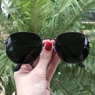 saline.com.br oculos de sol hexagonal polarizado preto 3