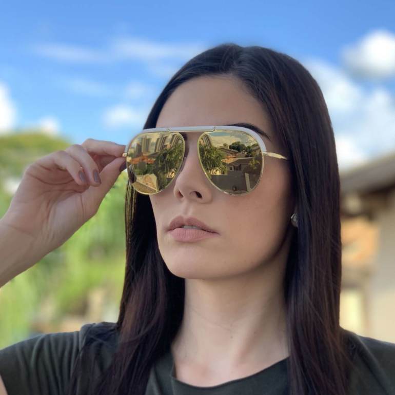 saline.com.br oculos de sol iara branco com espelhado