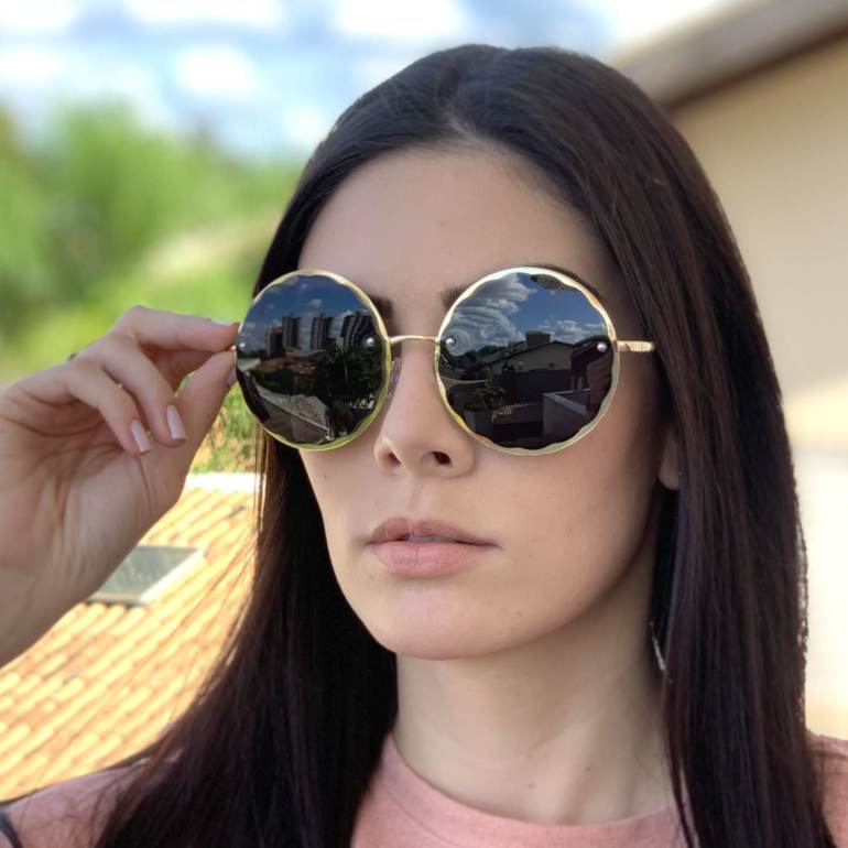 saline.com.br oculos de sol redondo camila dourado com preto 5