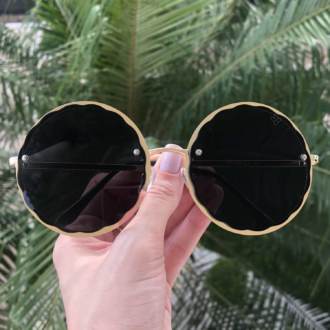 saline.com.br oculos de sol redondo camila dourado com preto 8