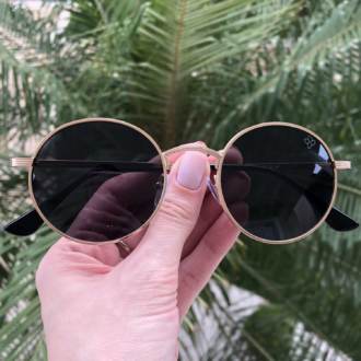 saline.com.br oculos de sol redondo gabi dourada