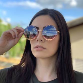 saline.com.br oculos de sol redondo olga roxo com dourado 2