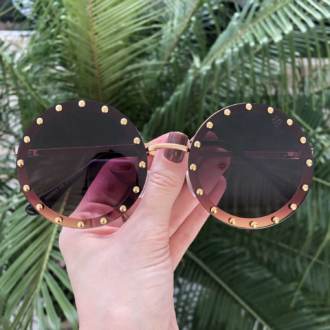 saline.com.br oculos de sol redondo olga roxo com dourado