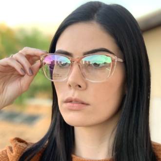 saline.com.br armacao de grau quadrada rachel rose com transparente 1