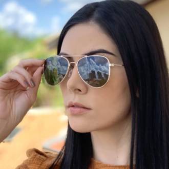 saline.com.br oculos de sol lea 2 0 dourado com lente verde